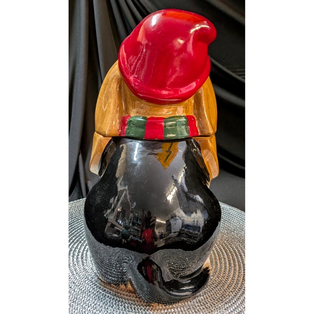 Pioneer Woman  Basset Hound 11" Cookie Jar Holiday  Christmas  Dog Puppy - Picture 4 of 7